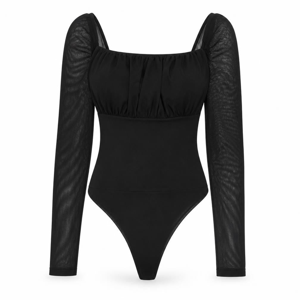 New Look Womens Black Polyester Playsuit One-Piece Size 8 Snap