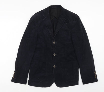 Additional front view of ASOS women’s blue cotton jacket suit jacket, size UK 8