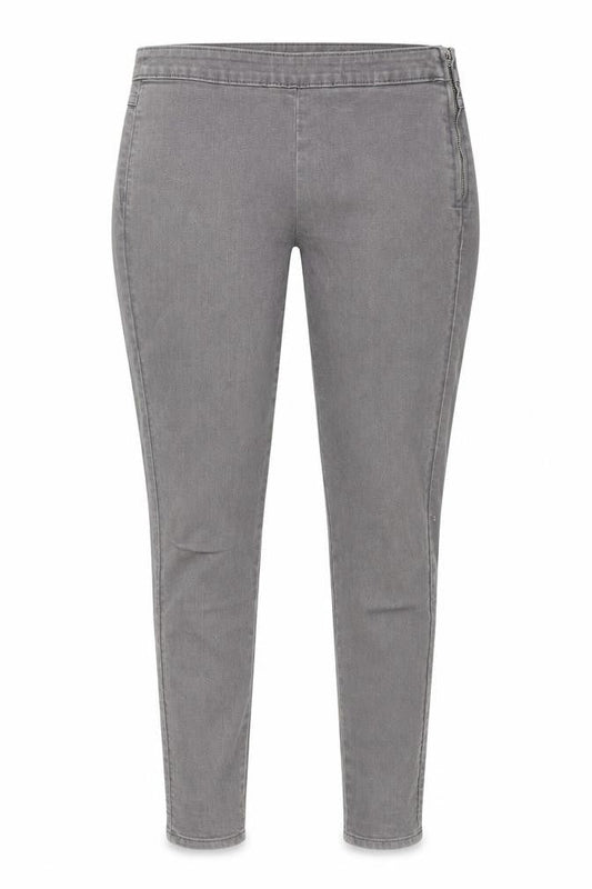 H&M Womens Grey Cotton Skinny Jeans Size 12 Regular Zip