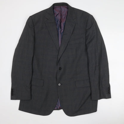 Colliezione Mens Grey Polyester Jacket Suit Jacket Size 40 Regular
