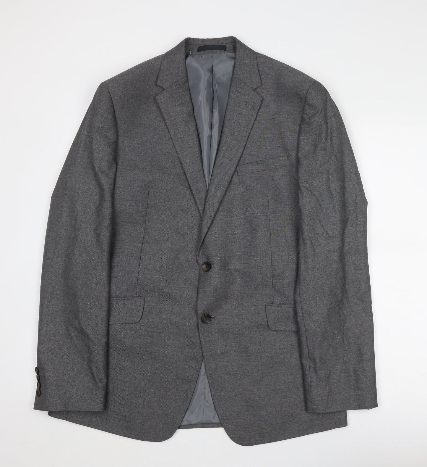 Marks and Spencer Mens Grey Polyester Jacket Suit Jacket Size 42 Regular