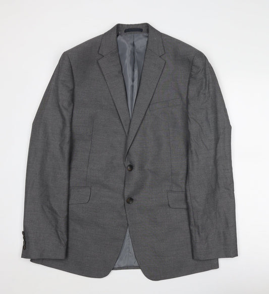 Marks and Spencer Mens Grey Polyester Jacket Suit Jacket Size 42 Regular