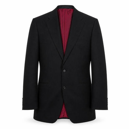 Greenwoods Elite Mens Black Striped Wool Jacket Suit Jacket Size 44 Regular