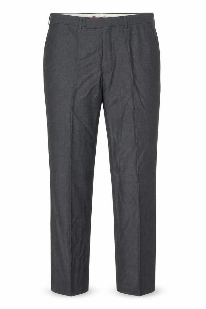 Marks & Spencer Mens Grey Wool Dress Pants Trousers Size 34 in Regular Zip