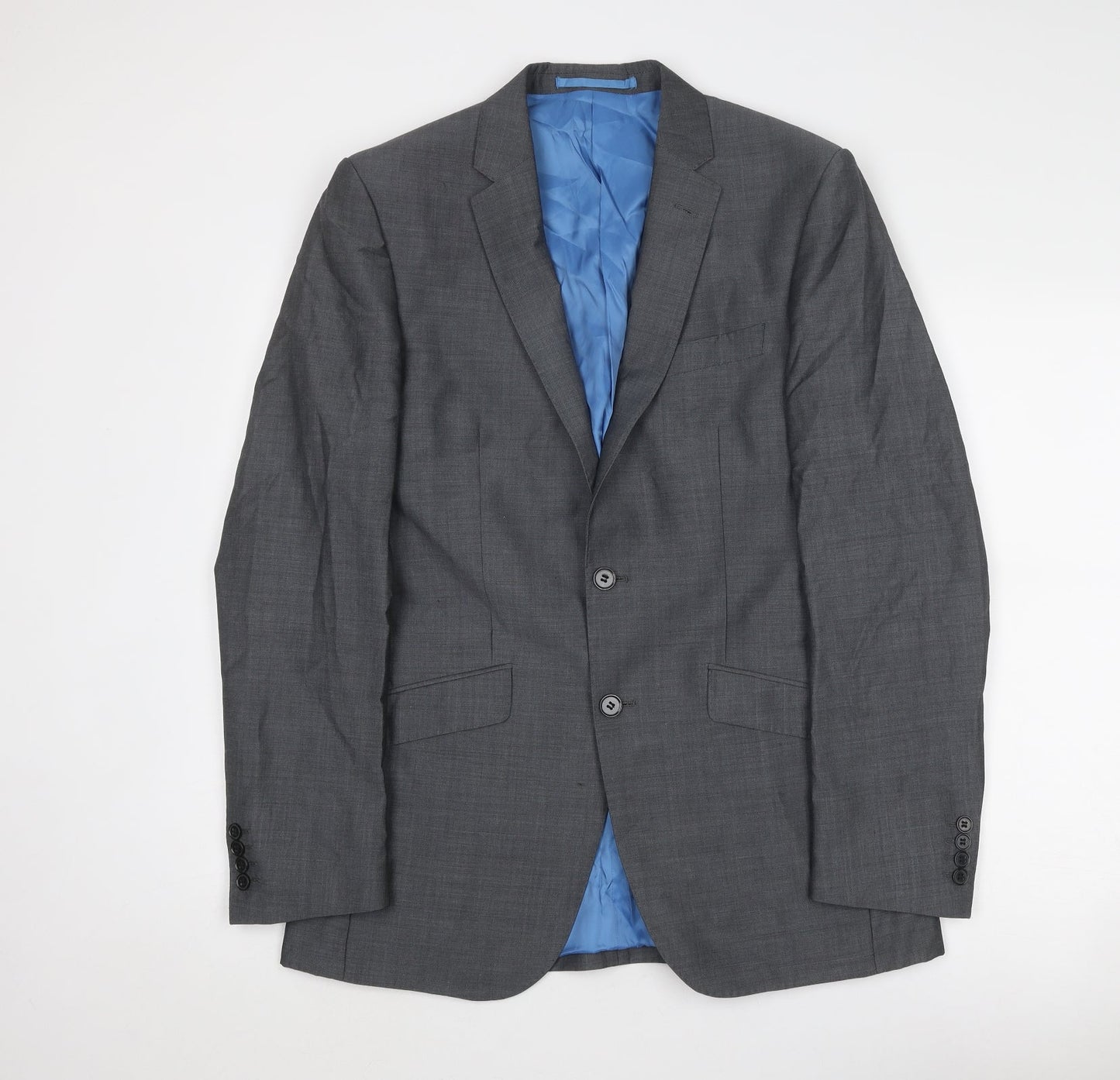 Marks and Spencer Mens Grey Wool Jacket Suit Jacket Size 38 Regular