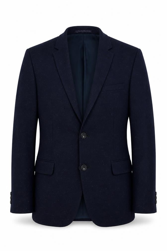 Marks & Spencer Mens Blue Polyester Jacket Blazer Size 38 Regular - Flecked