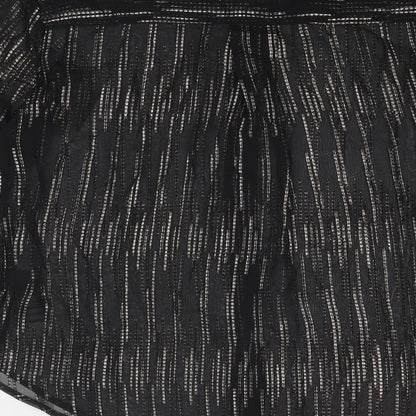 Marks & Spencer Womens Black Geometric Polyester Basic Button-Up Size 10 V-Neck
