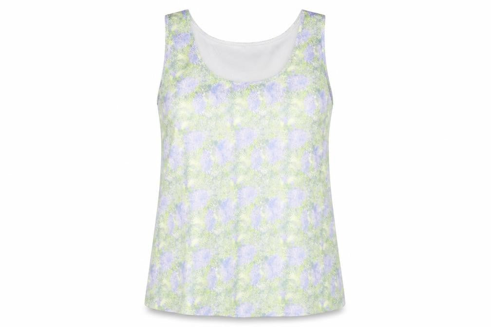 Marks & Spencer Womens Multicoloured Geometric Polyester Basic Tank Size 8 Scoop Neck