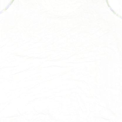 Marks & Spencer Womens Multicoloured Geometric Polyester Basic Tank Size 18 Scoop Neck