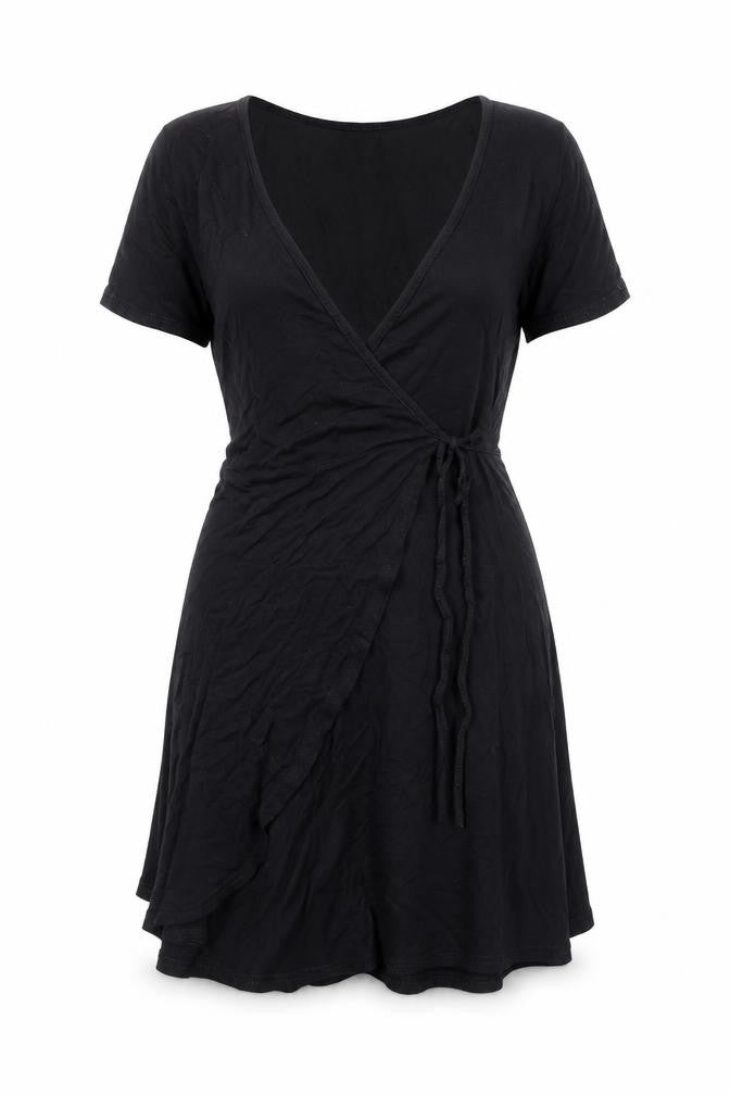 Boohoo Womens Black Viscose A-Line Size 12 Round Neck Pullover