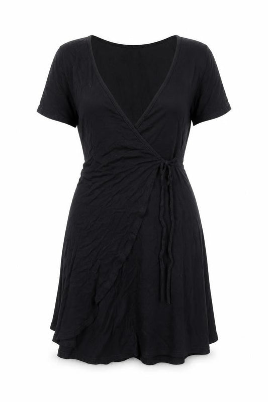 Boohoo Womens Black Viscose A-Line Size 12 Round Neck Pullover