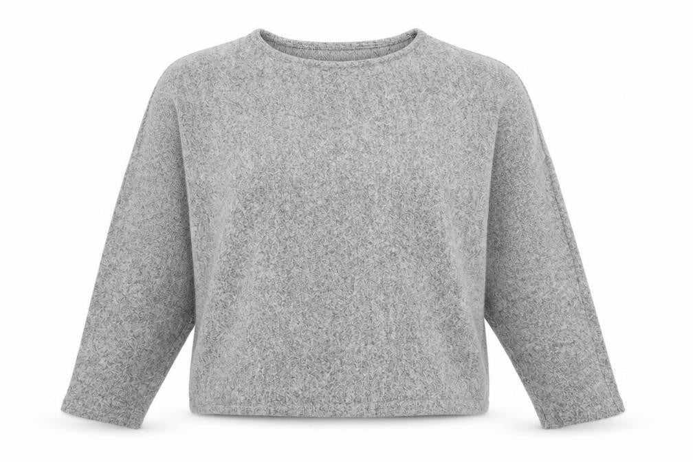 H&M Womens Grey Round Neck Viscose Pullover Jumper Size L