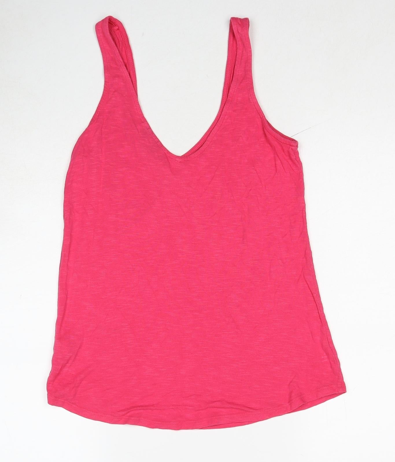 NEXT Womens Pink Viscose Basic Tank Size 8 Scoop Neck