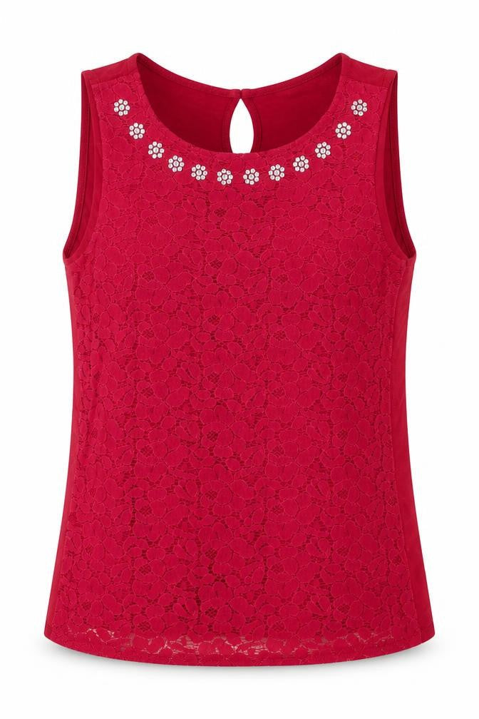 Dorothy Perkins Womens Pink Viscose Basic Blouse Size 8 Boat Neck - Lace Front