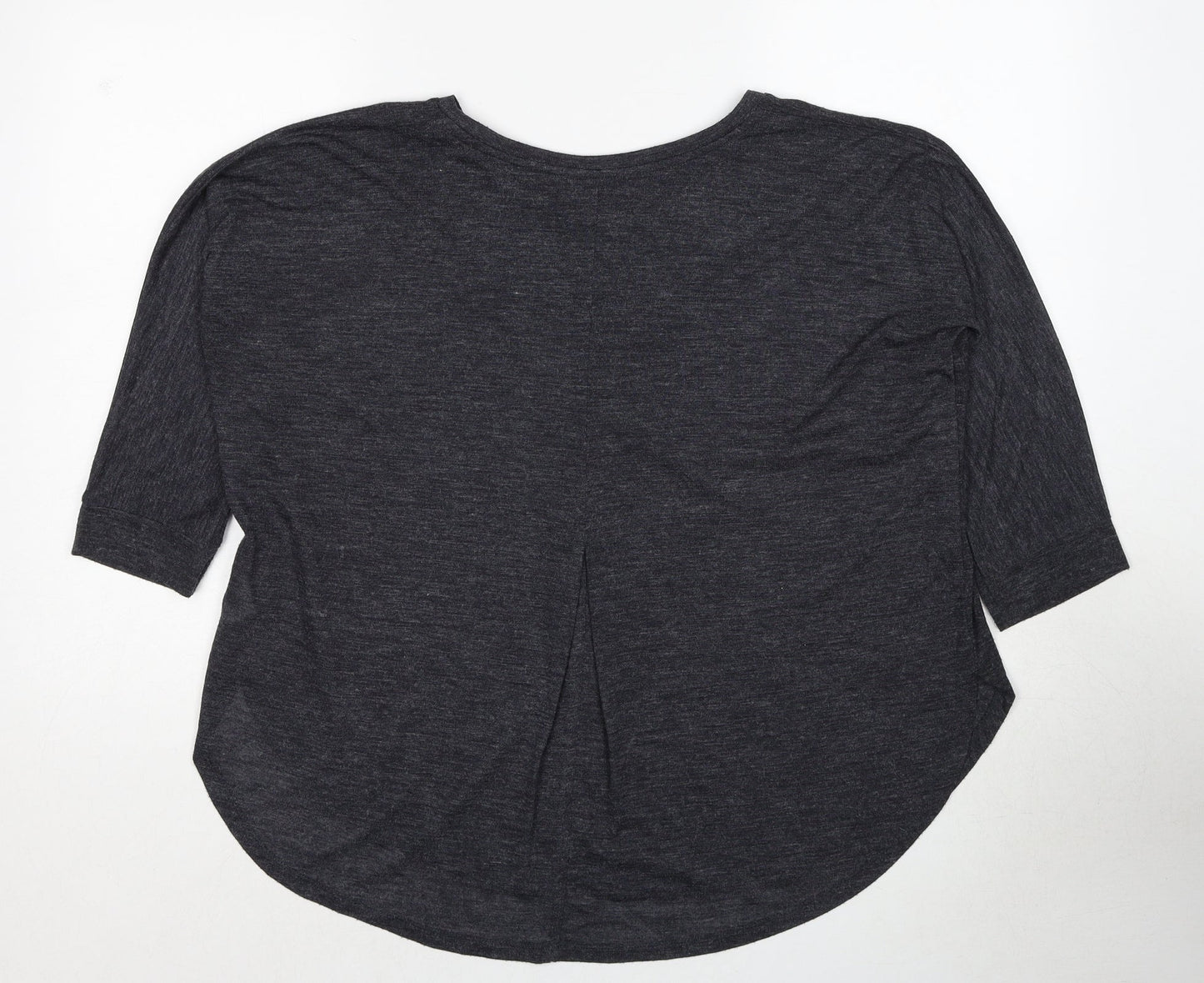 NEXT Womens Grey Polyester Basic Blouse Size 10 Round Neck