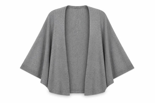 Oasis Womens Grey V-Neck Herringbone Acrylic Cardigan Jumper One Size