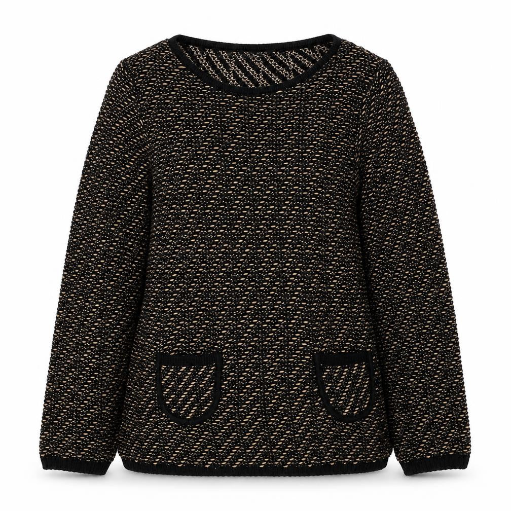 Marks & Spencer Womens Black Round Neck Acrylic Pullover Jumper Size 12