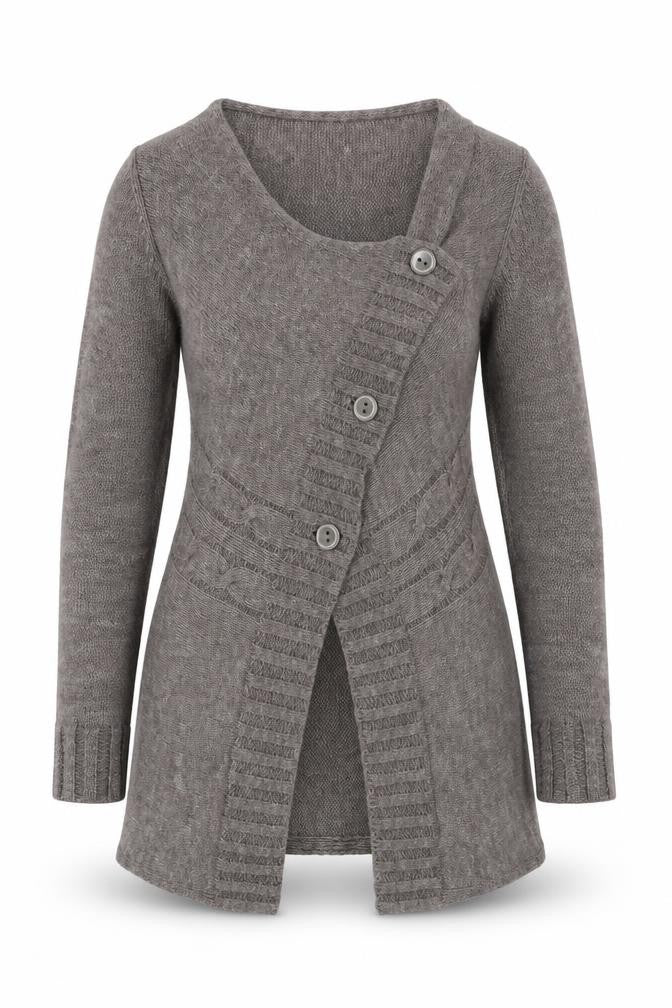 Kaliko Womens Brown V-Neck Polyester Cardigan Jumper Size M