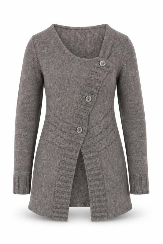 Kaliko Womens Brown V-Neck Polyester Cardigan Jumper Size M
