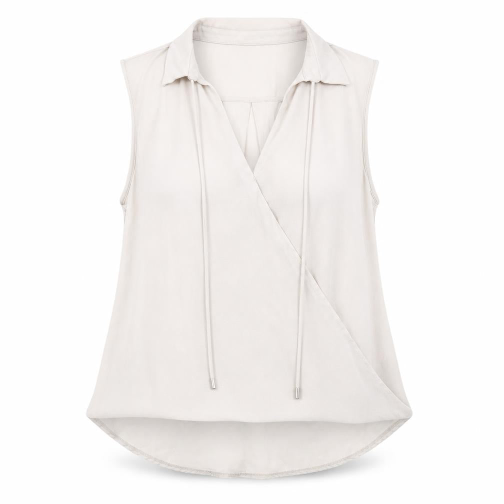 River Island Womens Grey Polyester Basic Tank Size 10 Collared