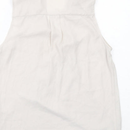 River Island Womens Grey Polyester Basic Tank Size 10 Collared