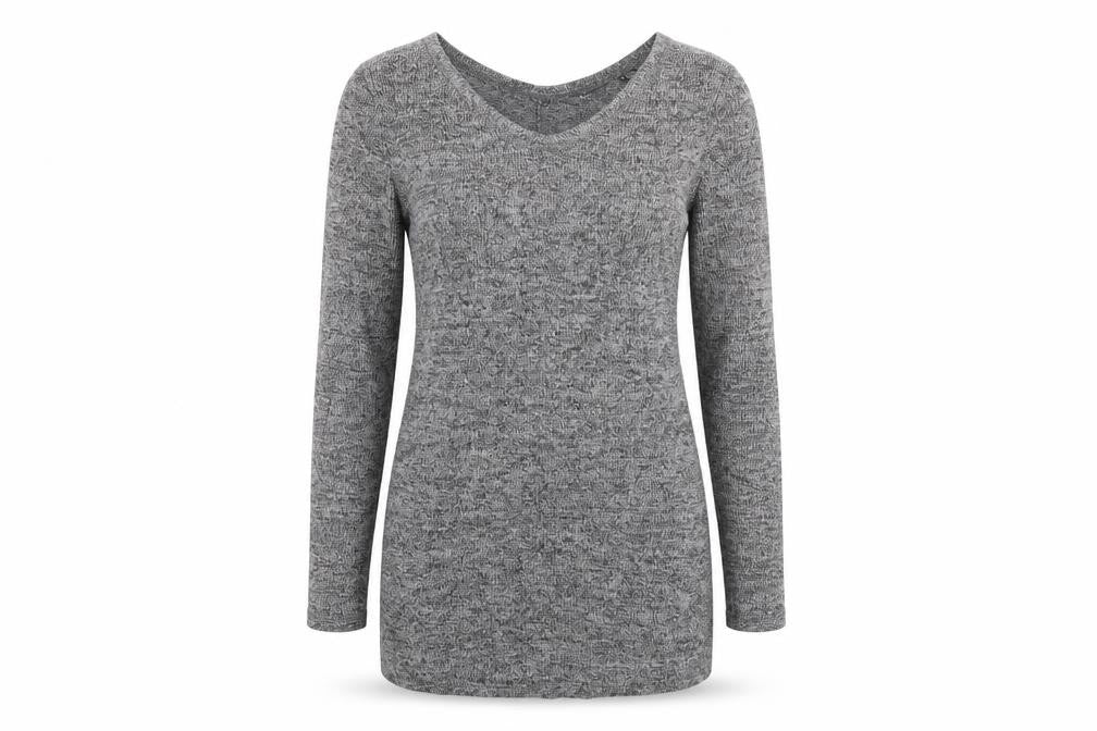 NEXT Womens Grey Geometric Viscose Basic Blouse Size 10 Round Neck
