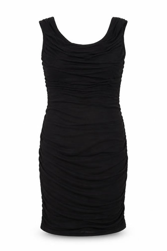 Phase Eight Womens Black Polyester Shift Size 8 Round Neck Zip
