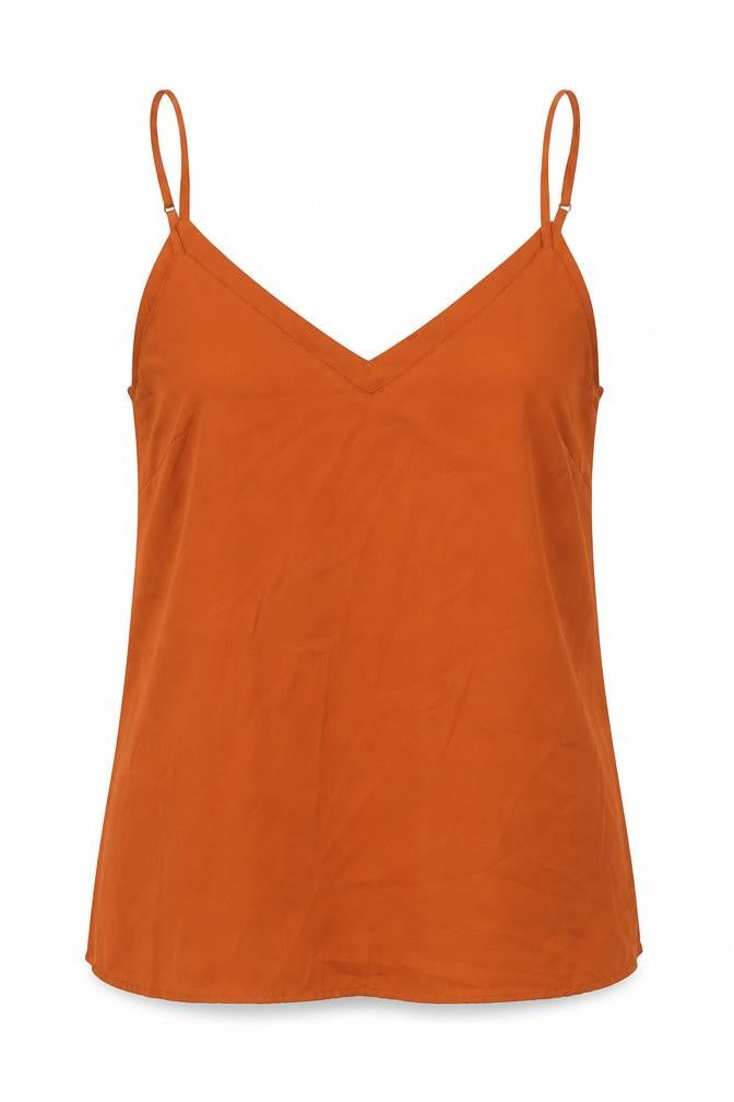 ASOS Womens Orange Polyester Camisole Tank Size 10 V-Neck