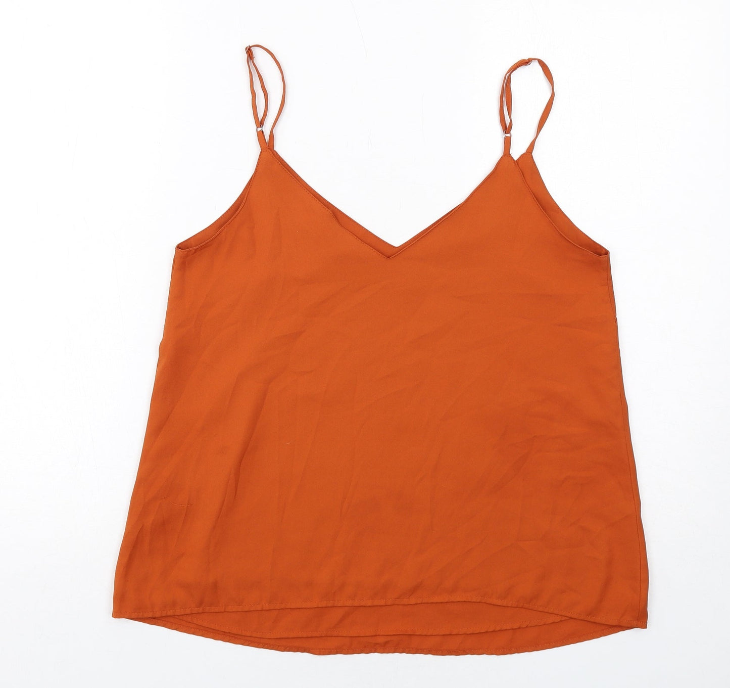 ASOS Womens Orange Polyester Camisole Tank Size 10 V-Neck