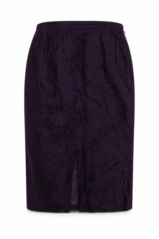 Country Casuals Womens Purple Viscose A-Line Skirt Size 14 Zip