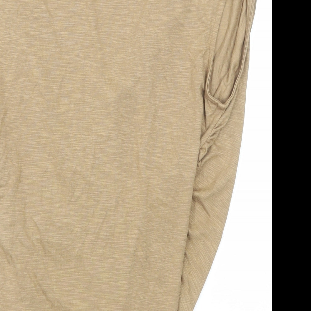 Marks and Spencer Womens Beige Modal Basic Tank Size 12 V-Neck