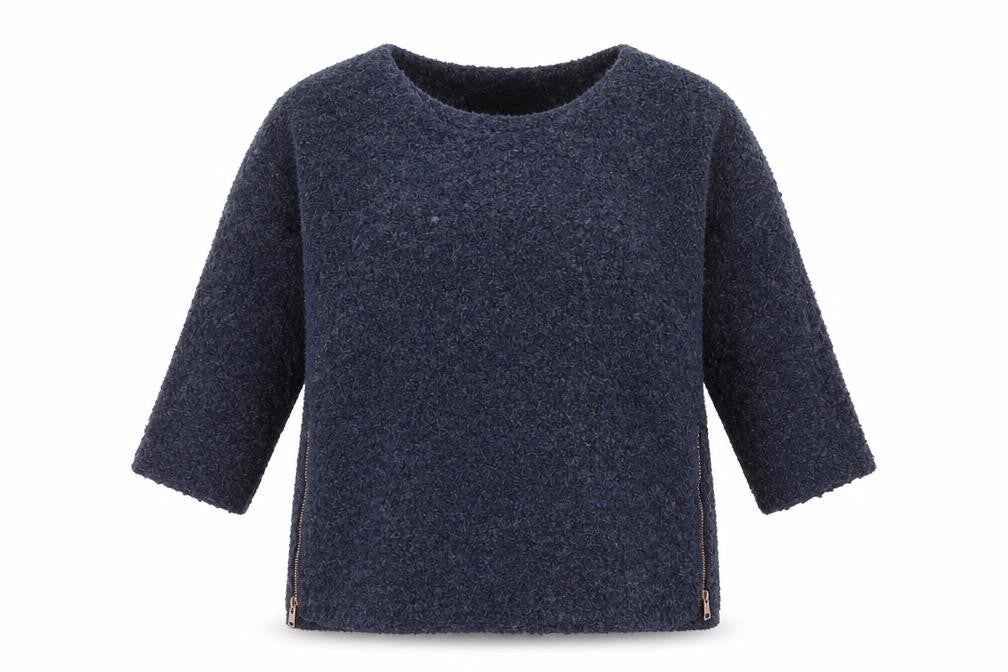 NEXT Womens Blue Boat Neck Polyester Pullover Jumper Size 8