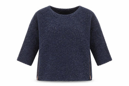 Next Womens Blue Boat Neck Polyester Pullover Jumper Size 8