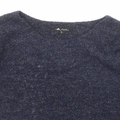 Next Womens Blue Boat Neck Polyester Pullover Jumper Size 8