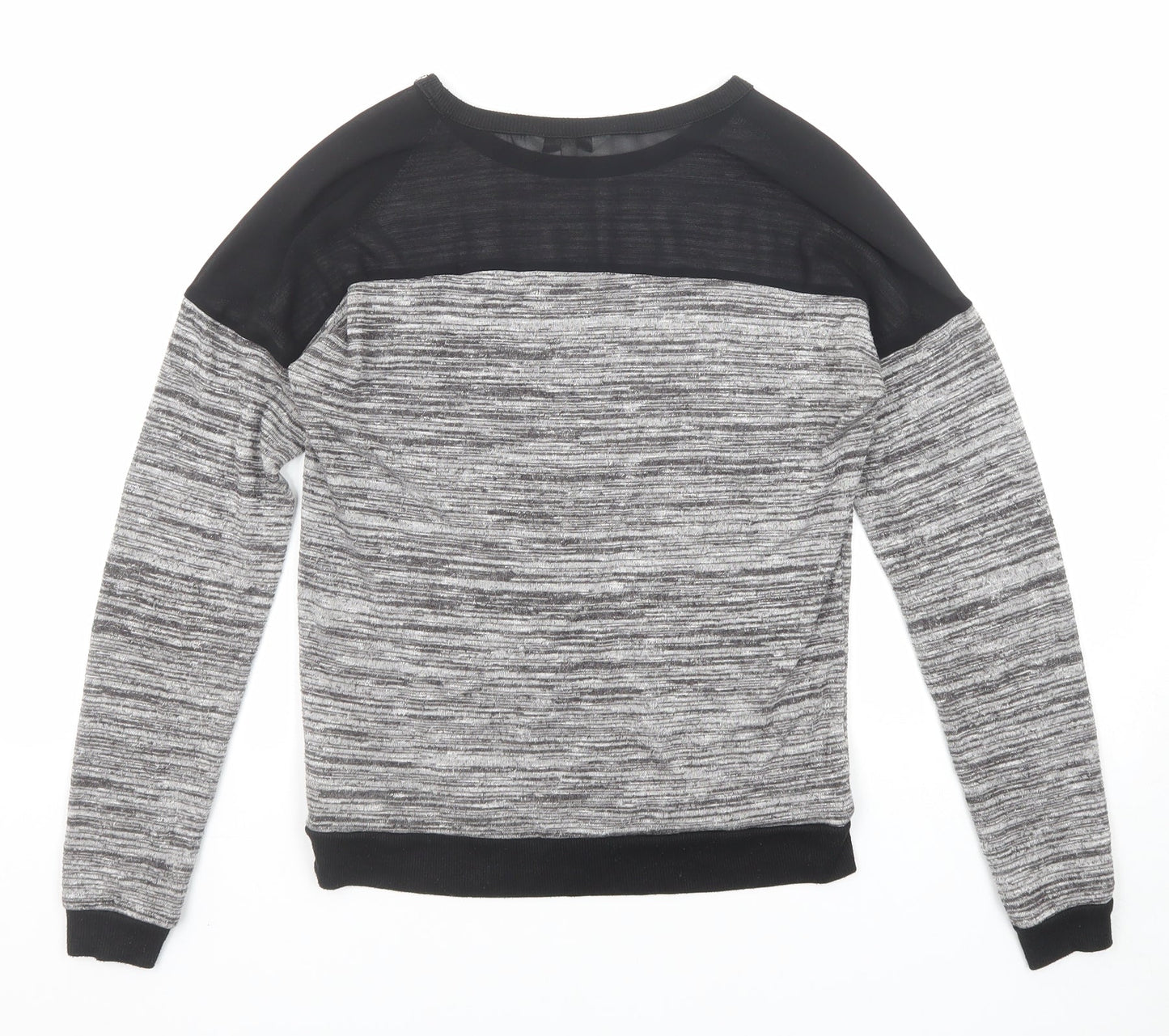 New Look Womens Grey Round Neck Polyester Pullover Jumper Size 8