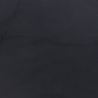 Zara Womens Black Polyester Basic Blouse Size S Scoop Neck - Ruffle Sleeve