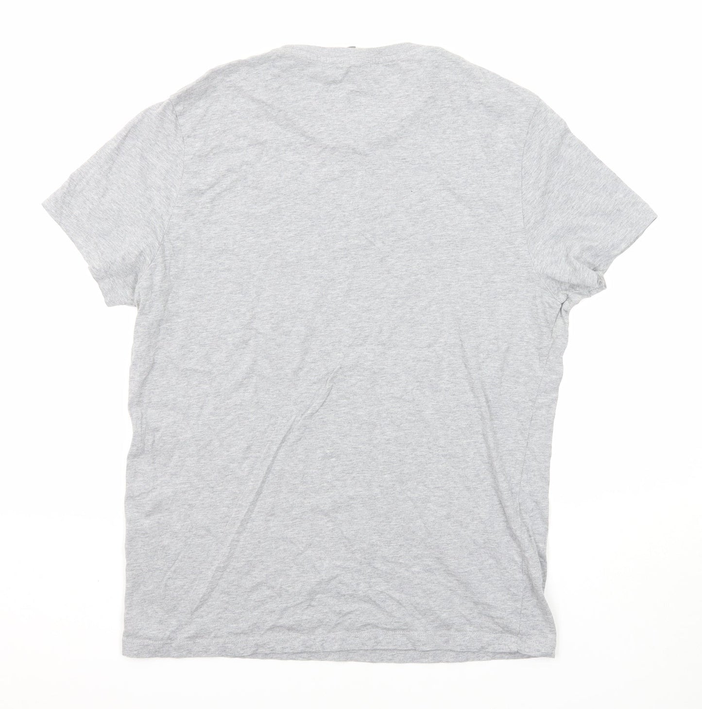 ASOS Womens Grey Cotton Basic T-Shirt Size L Crew Neck