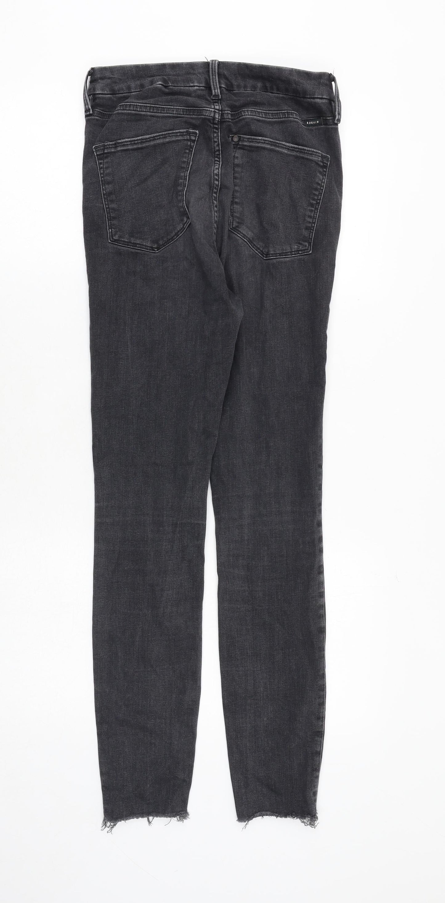 H&M Womens Grey Cotton Skinny Jeans Size 27 in Regular Zip