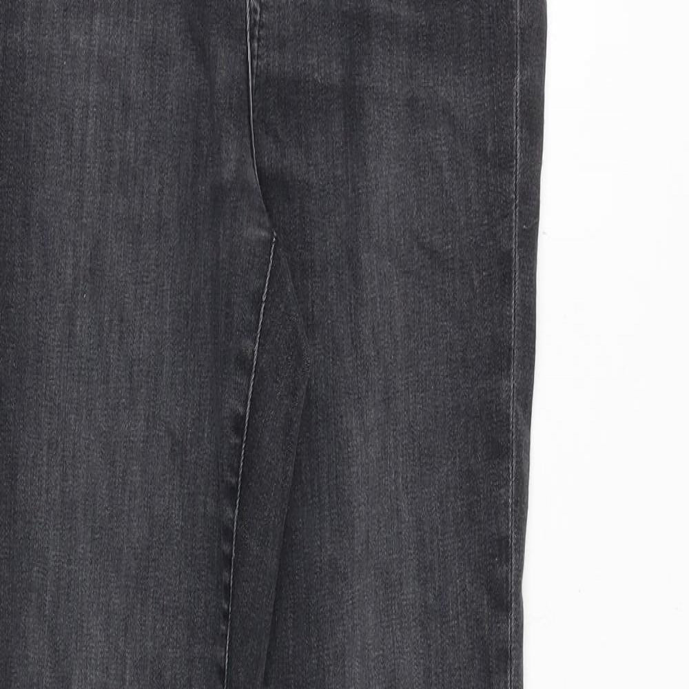 H&M Womens Grey Cotton Skinny Jeans Size 27 in Regular Zip