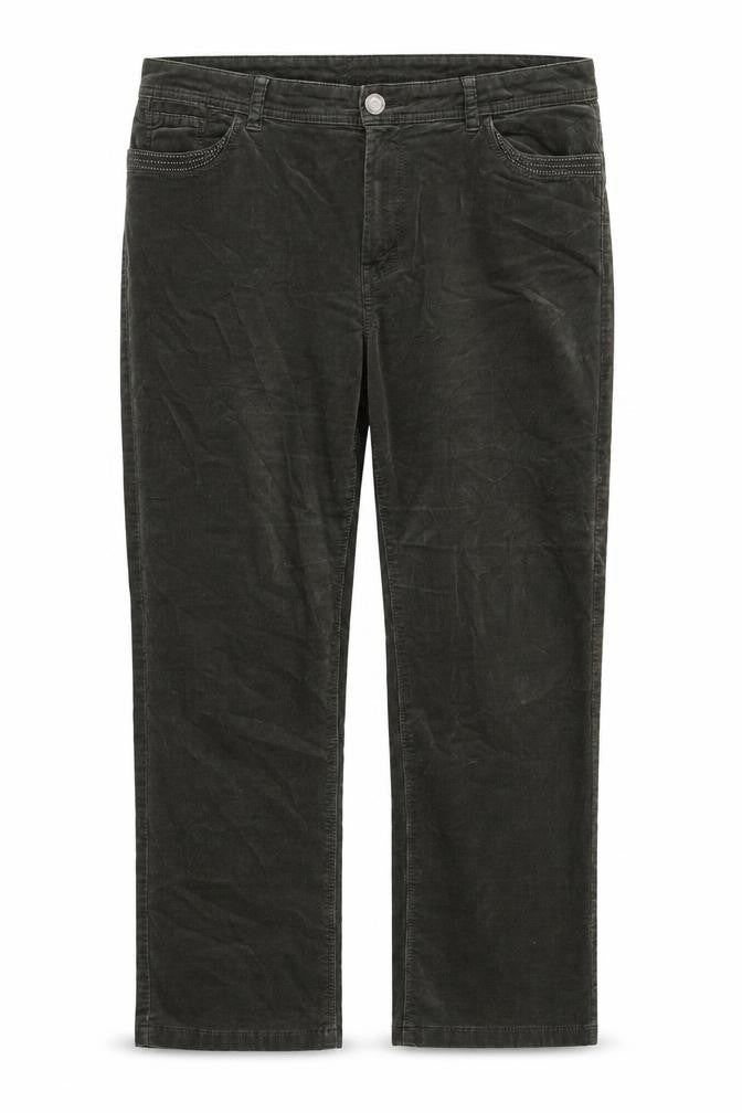 Per Una Womens Green Polyester Trousers Size 36 in Regular Zip