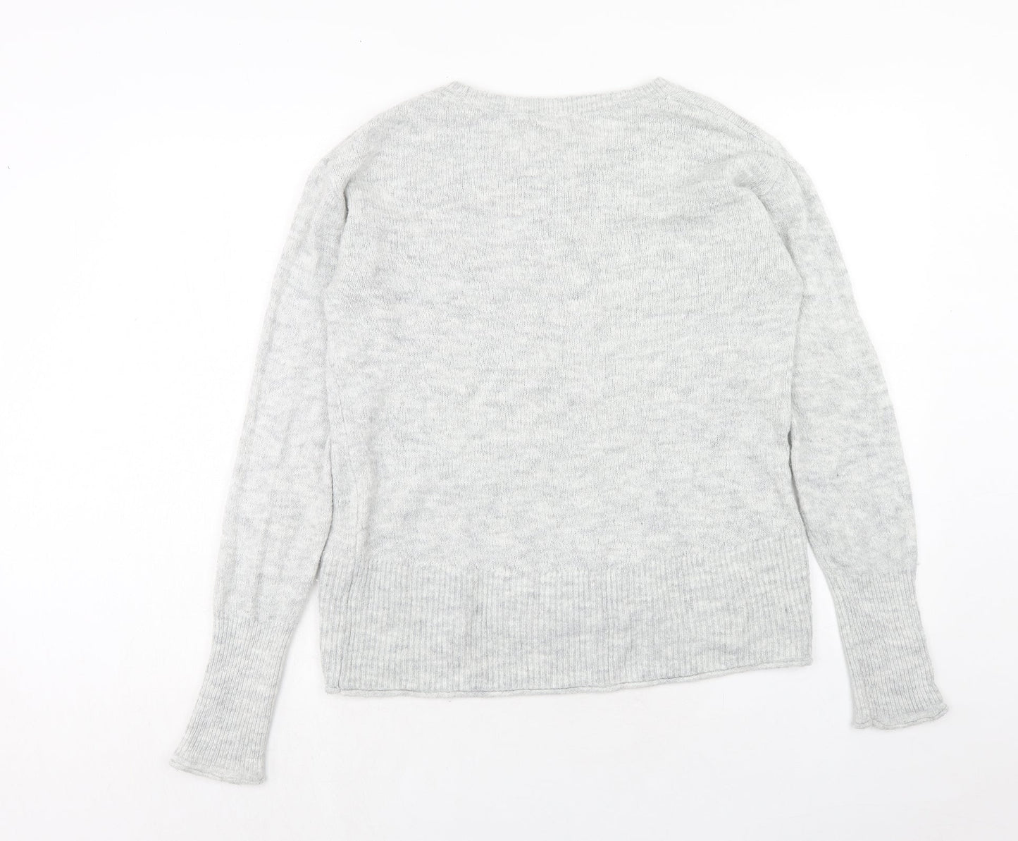 H&M Womens Grey Roll Neck Acrylic Pullover Jumper Size M