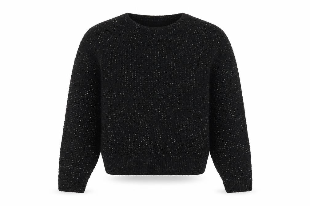 Cooperative Womens Black Round Neck Acrylic Pullover Jumper Size S