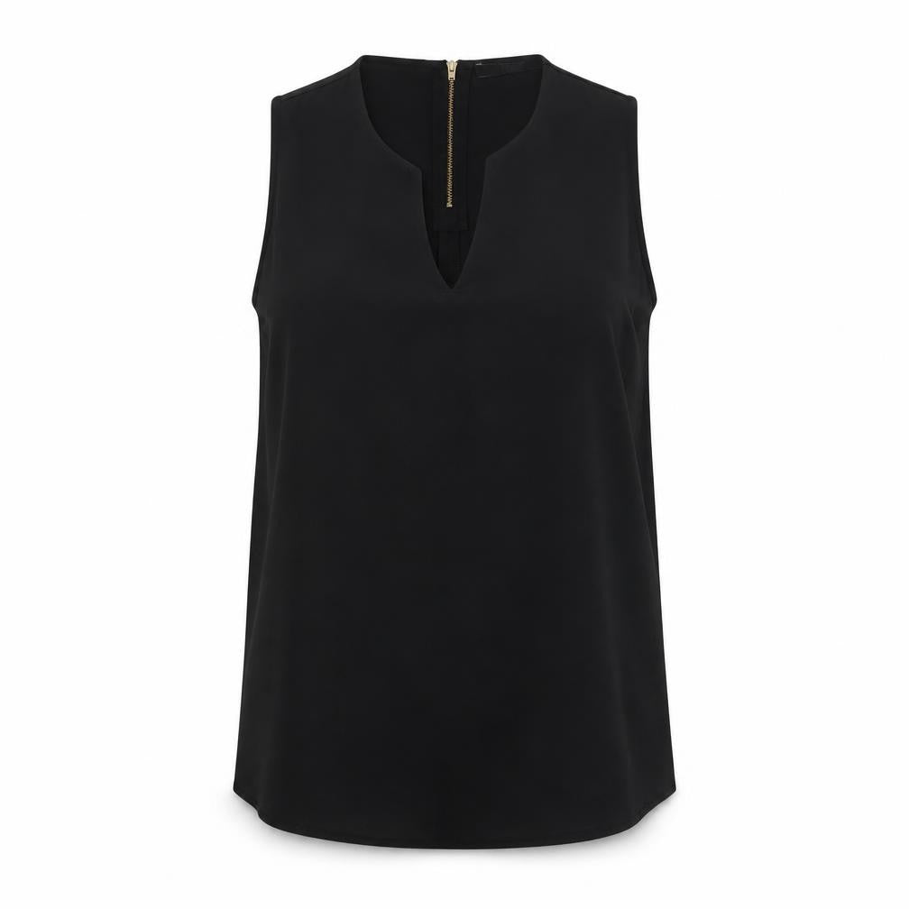 NEXT Womens Black Polyester Basic Blouse Size 10 V-Neck