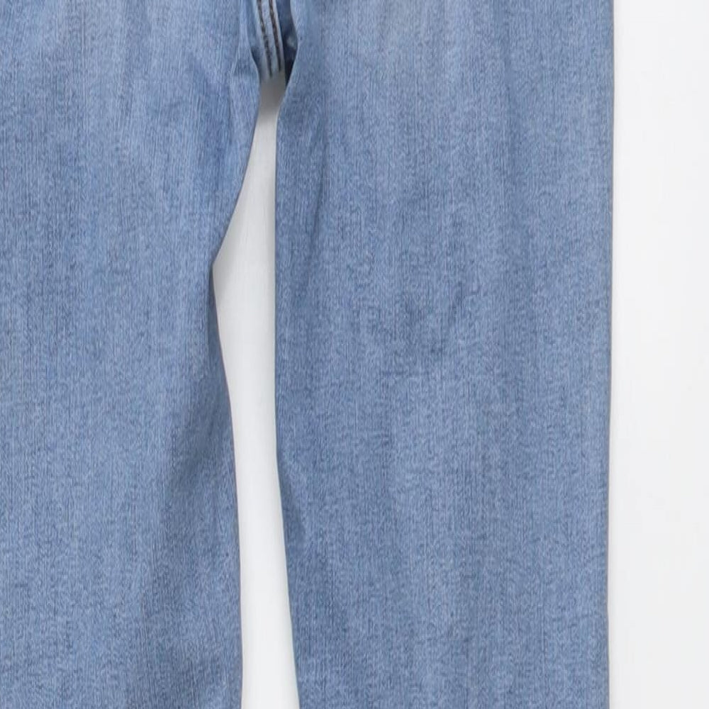 Marks and Spencer Womens Blue Cotton Skinny Jeans Size 8 L27 in Regular Button