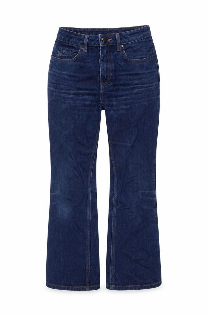ASOS Womens Blue Cotton Bootcut Jeans Size 26 in L32 in Regular Button