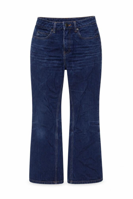 ASOS Womens Blue Cotton Bootcut Jeans Size 26 in L32 in Regular Button