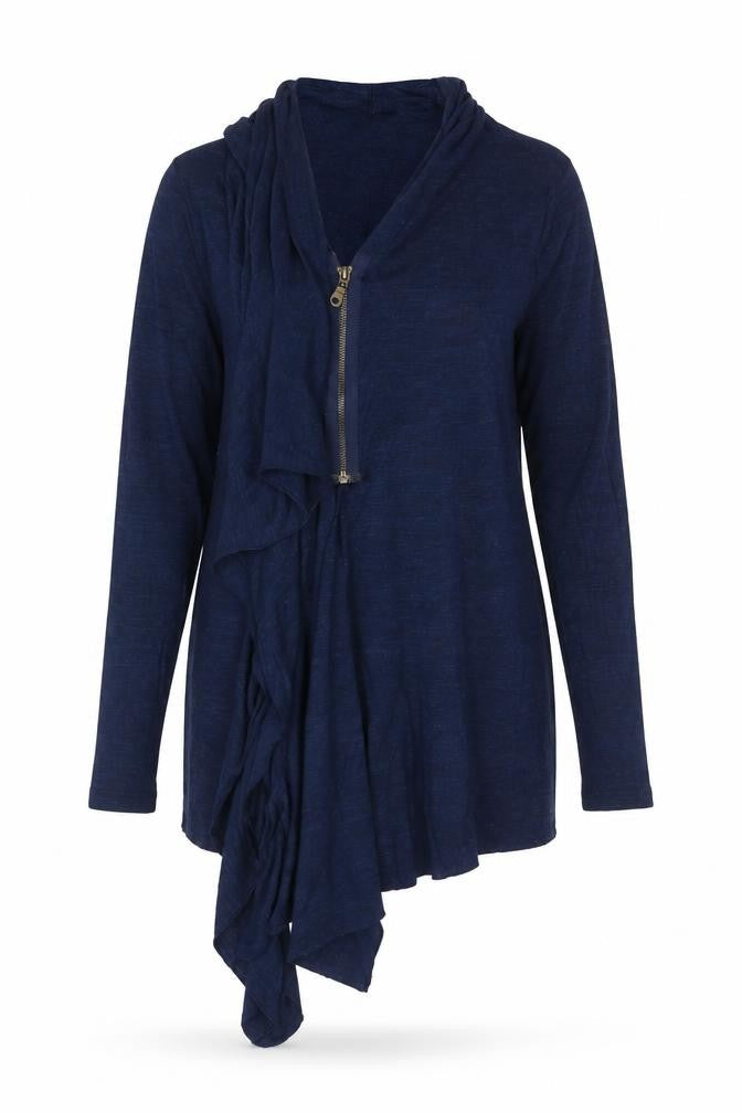River Island Womens Blue V-Neck Acrylic Pullover Jumper Size 8
