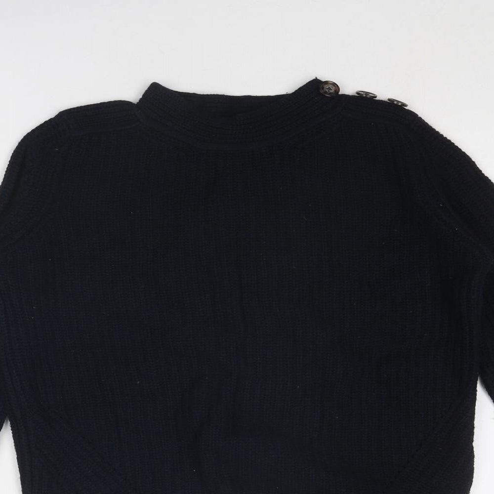 NEXT Womens Blue Round Neck Cotton Pullover Jumper Size 8