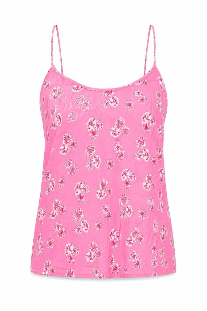 Marks & Spencer Womens Pink Floral Viscose Camisole Tank Size 6 Scoop Neck