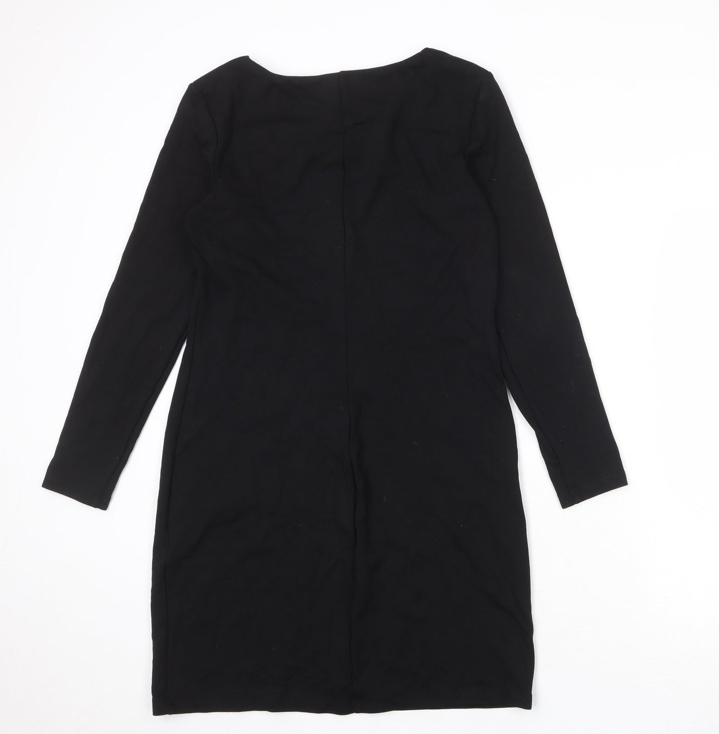 H&M Womens Black Viscose A-Line Size M Round Neck Pullover